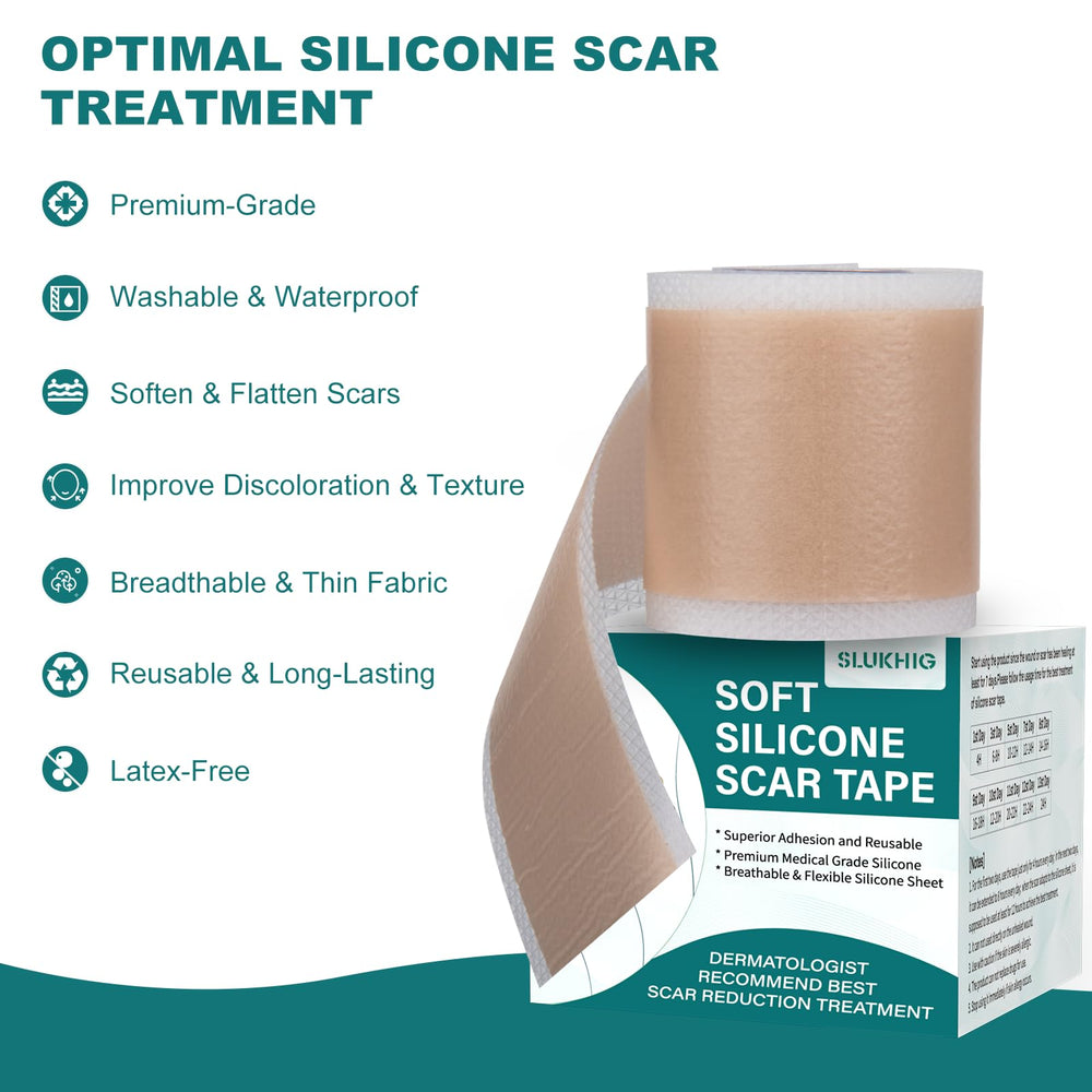 SLUKHIG silicona para cicatrices: reutilizable y lavable para múltiples tratamientos.