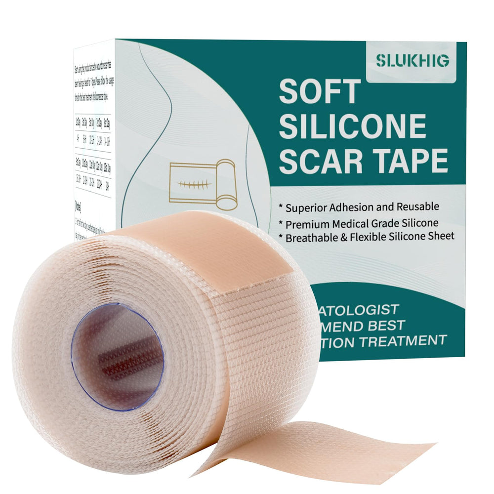 SLUKHIG silicone scar sheets roll on skin for discreet, effective scar care.