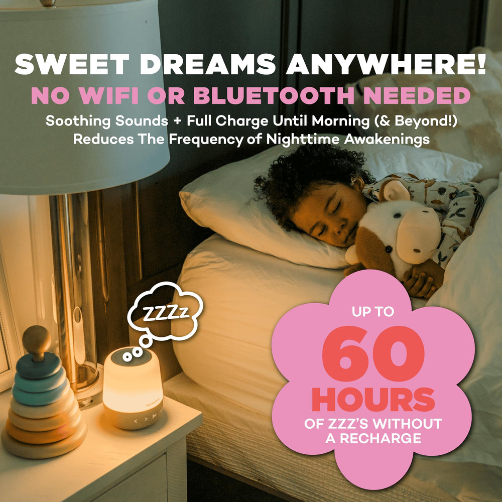 SlumberPod color-changing mode adds playful illumination for early evening calm.