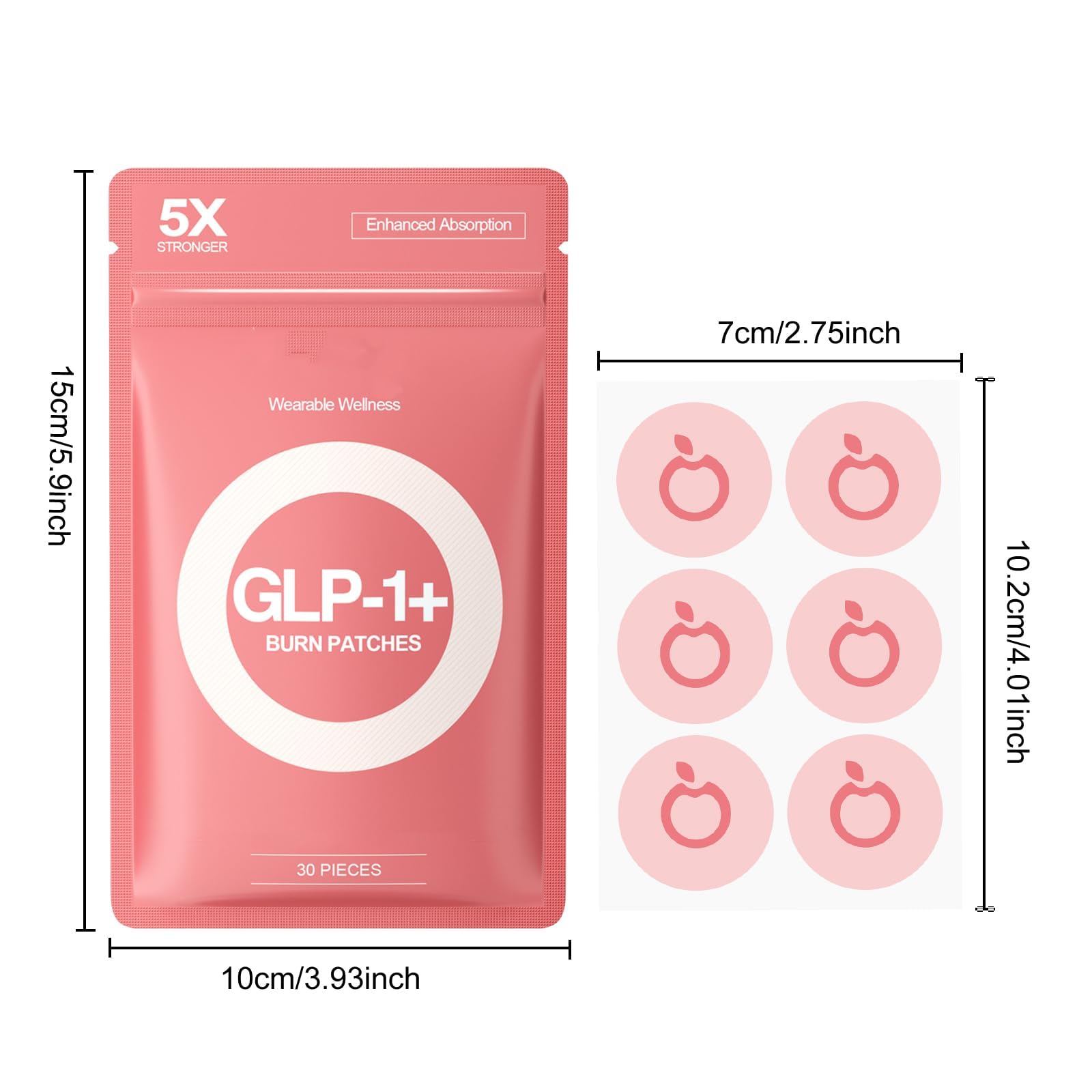 Smaliya GLP1 Patches applied to skin for discreet hunger support.
