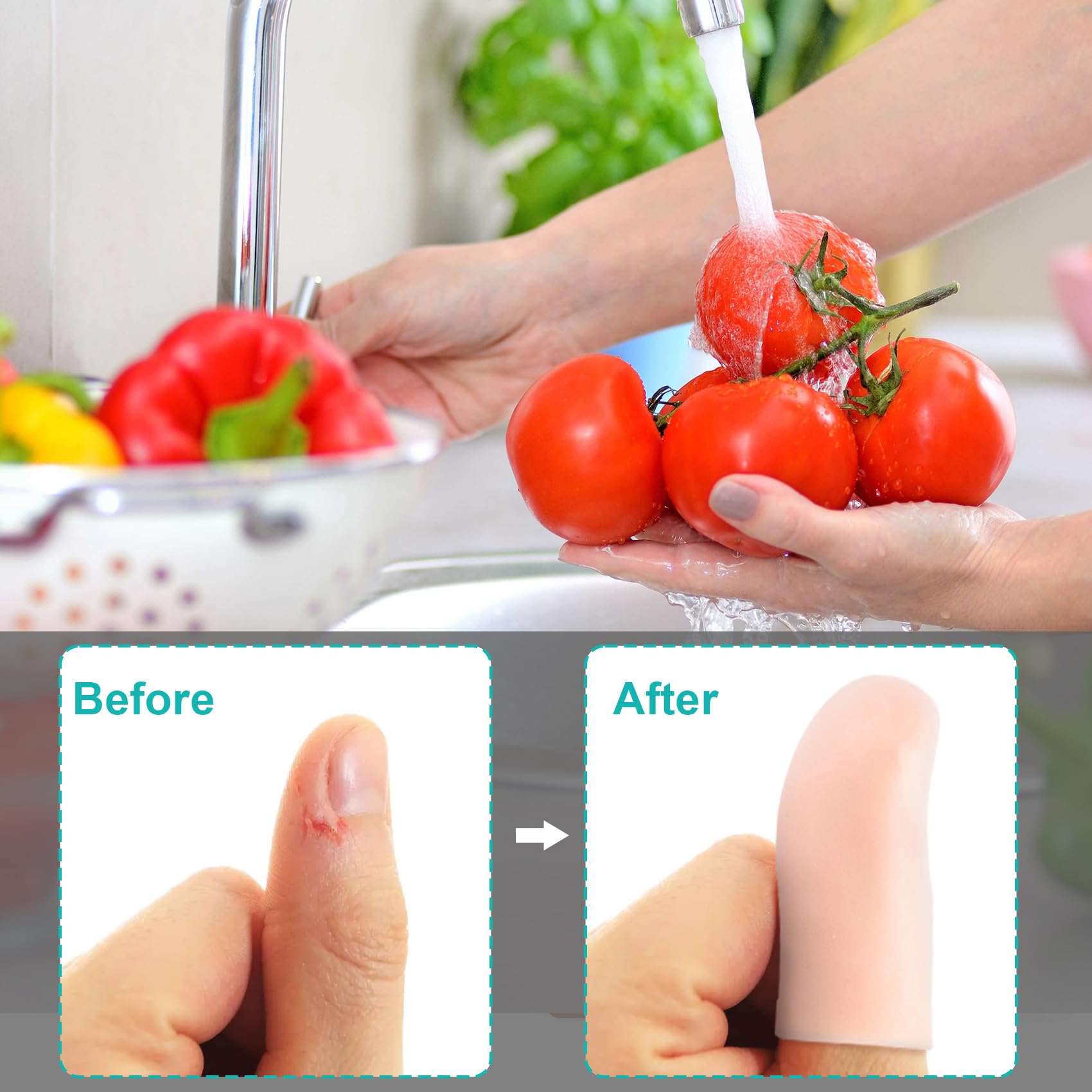 SmallCat beige finger protectors multipack ready for gardening, cooking, and crafts.