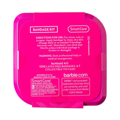 Smart Care Barbie Bandages variety designs highlight fun options for small wounds and quick dressing.