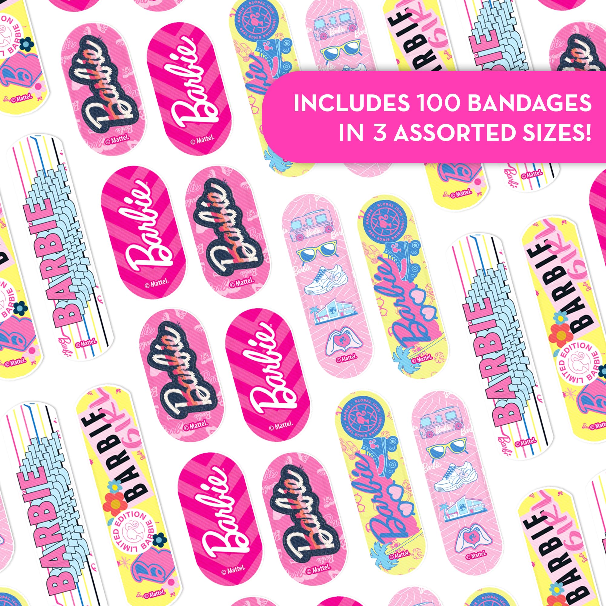 Smart Care Barbie-pattern bandages bring playful confidence to kids’ healing.