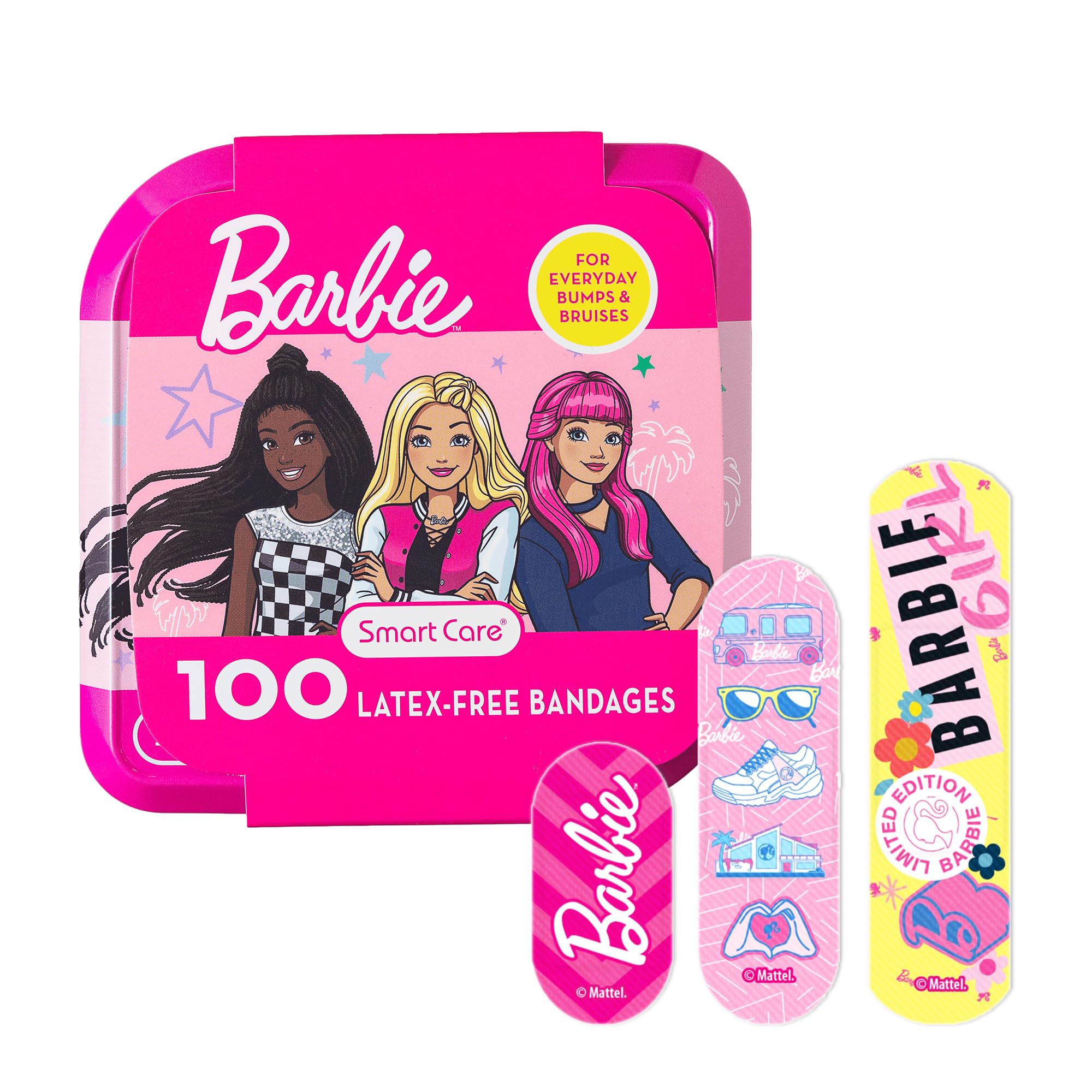 Smart Care latex-free bandages emphasize skin-friendly protection for sensitive skin.