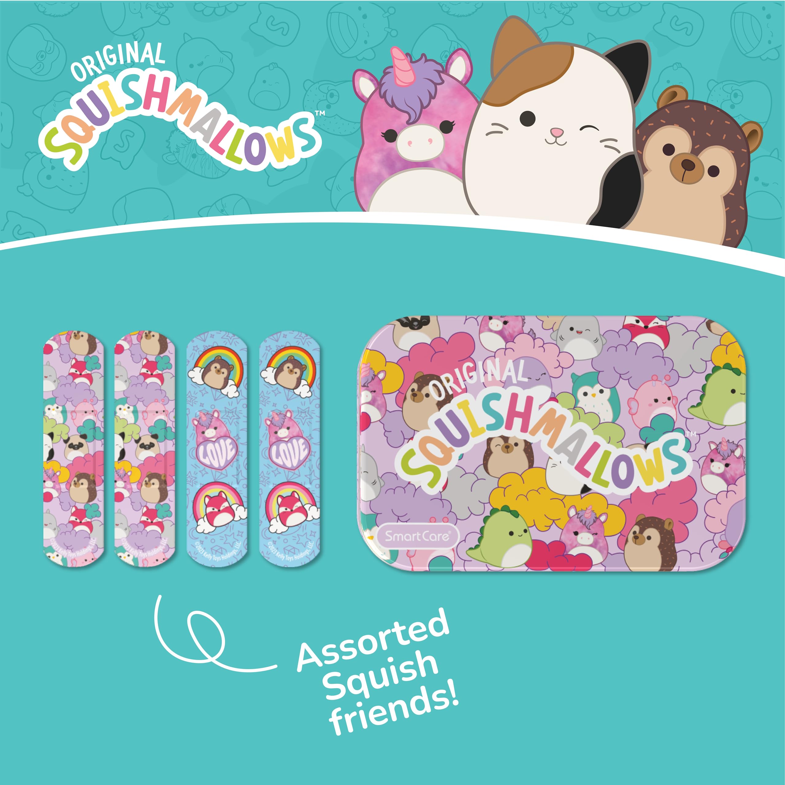 Smart Care Squishmallow: gasa sin latex para curas suaves.