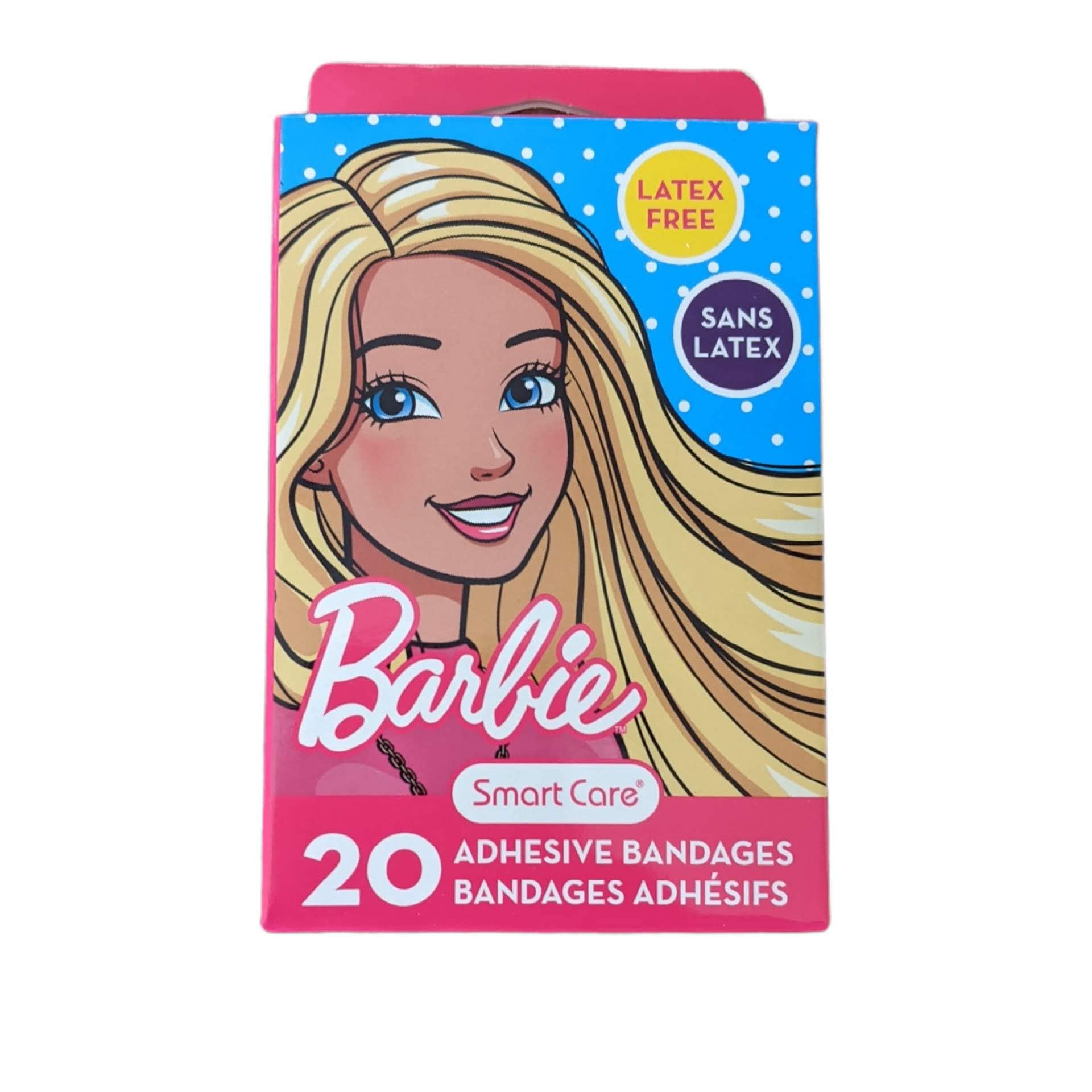 Smart Care sterile adhesive bandages on skin closeup highlighting strong adhesion.