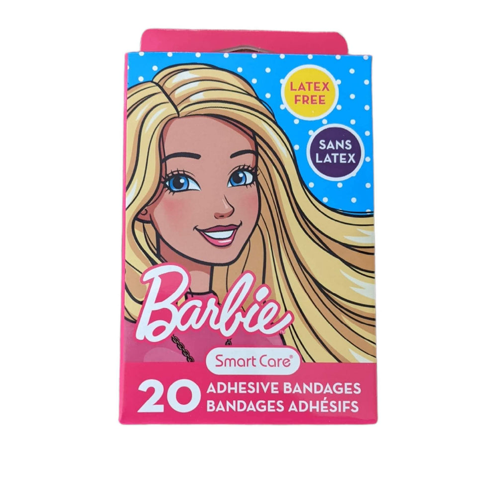 Smart Care sterile adhesive bandages on skin closeup highlighting strong adhesion.