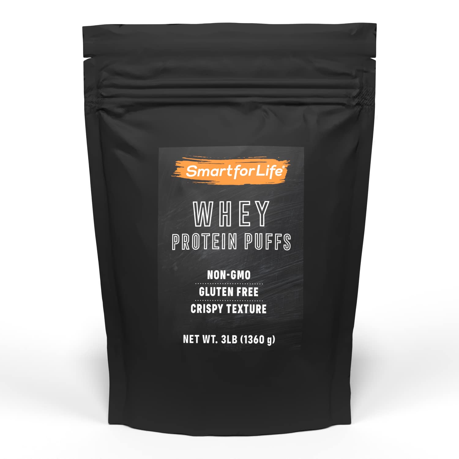 Smart for Life Whey Protein Puffs bag on counter for on the go snacking