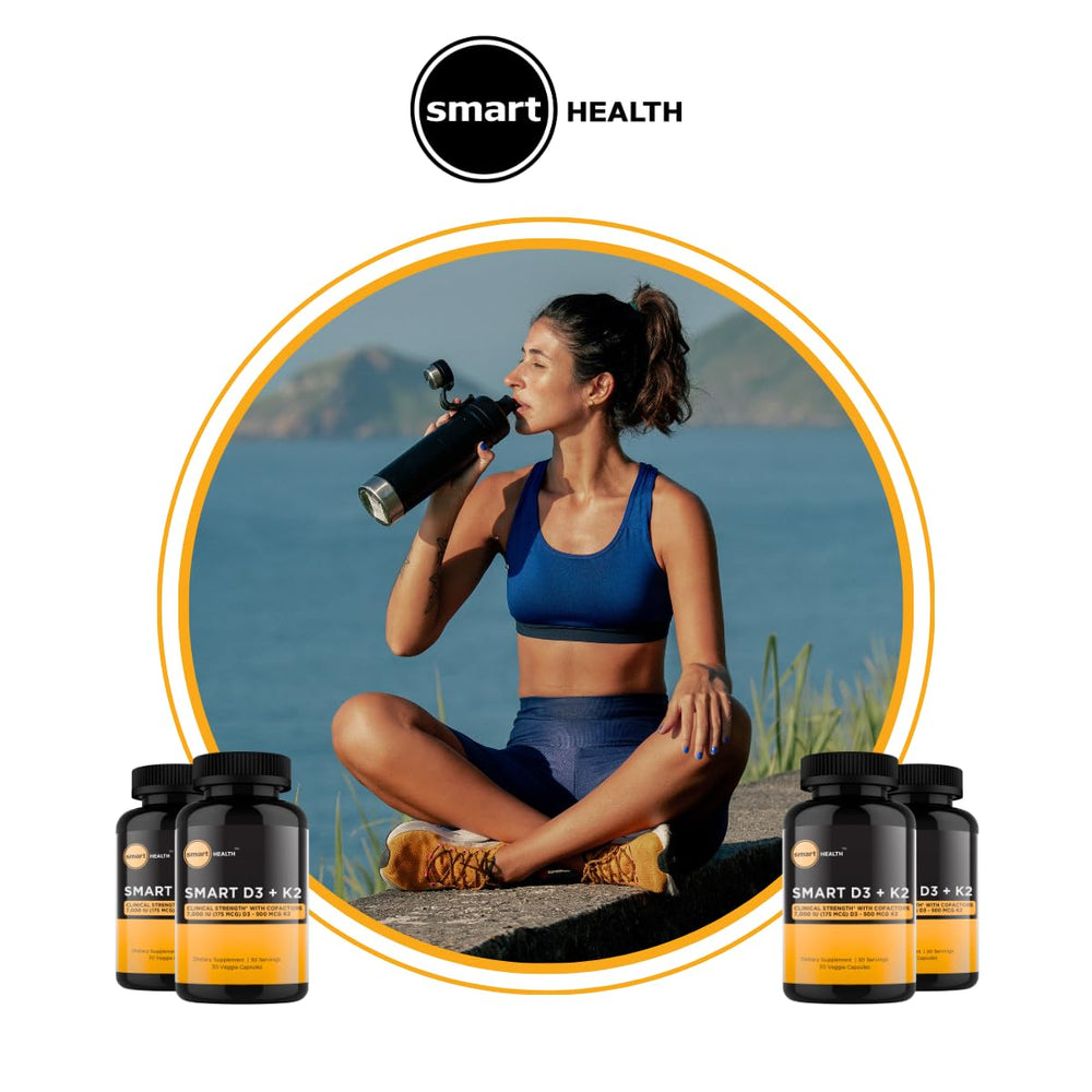 Smart Health health-boost-bottle-on-shelf suggests daily wellness support.