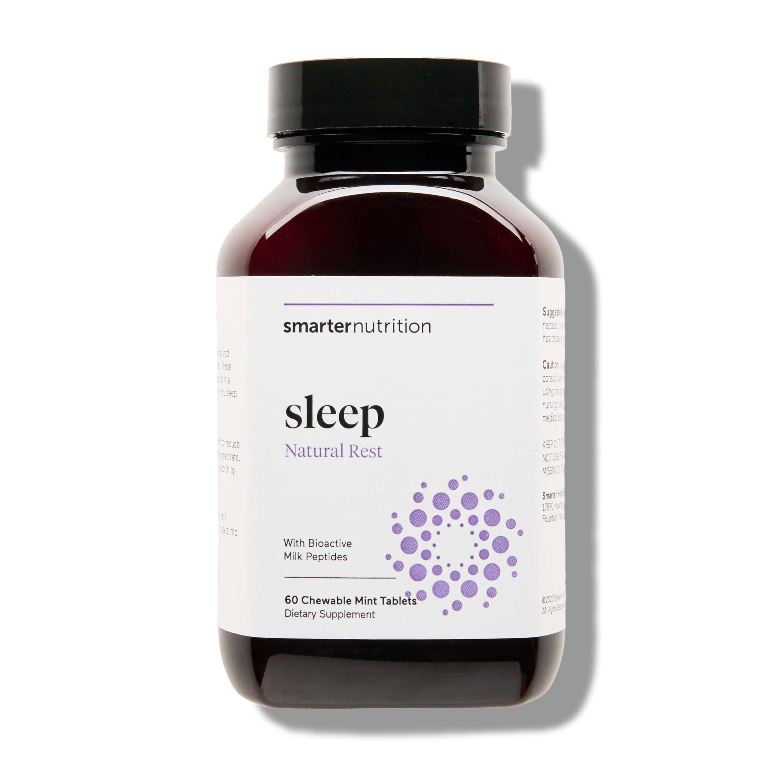 Smartenutrition Smarter Sleep mint dissolvable tablets melting on tongue, fast-acting night support