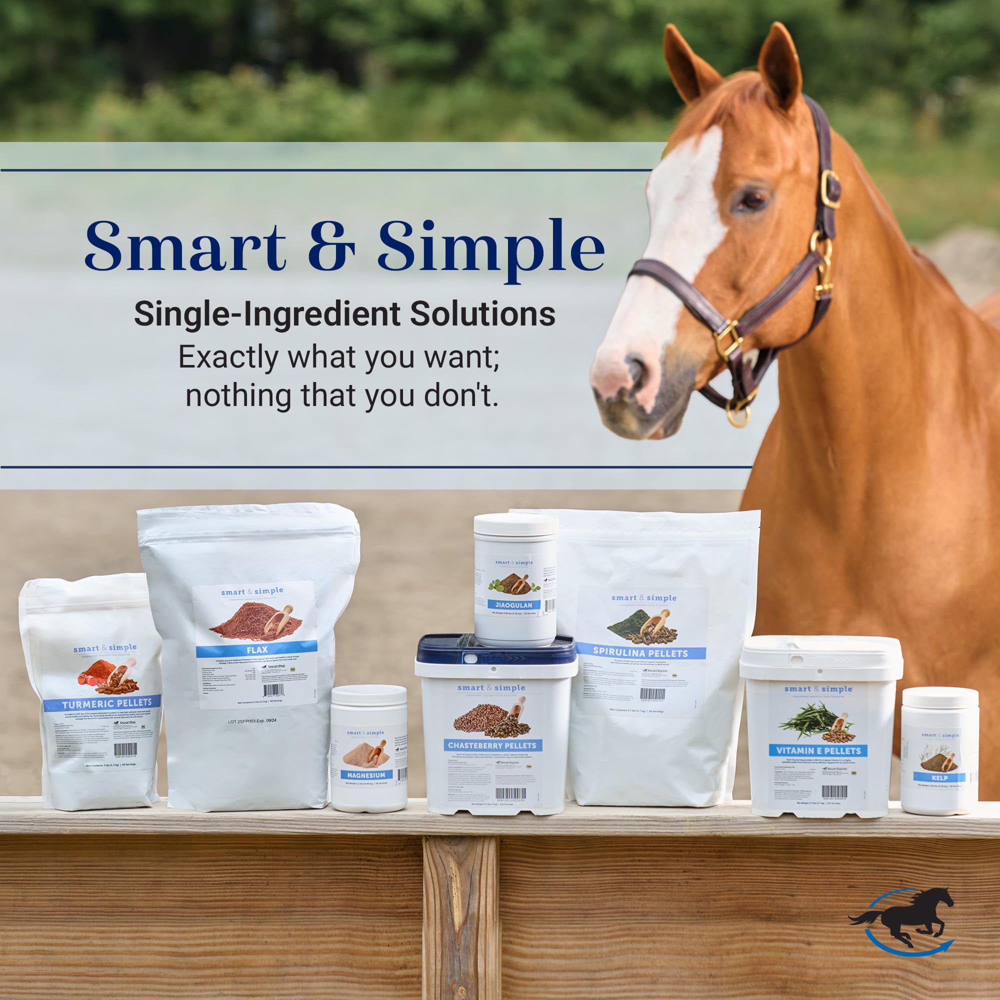 SmartEquine magnesium bag in pasture setting illustrates convenient use