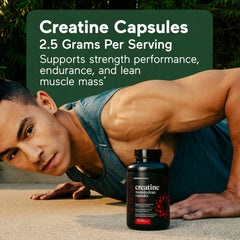 SMARTERNUTRITION Creatine pills vegan formula free from common allergens.