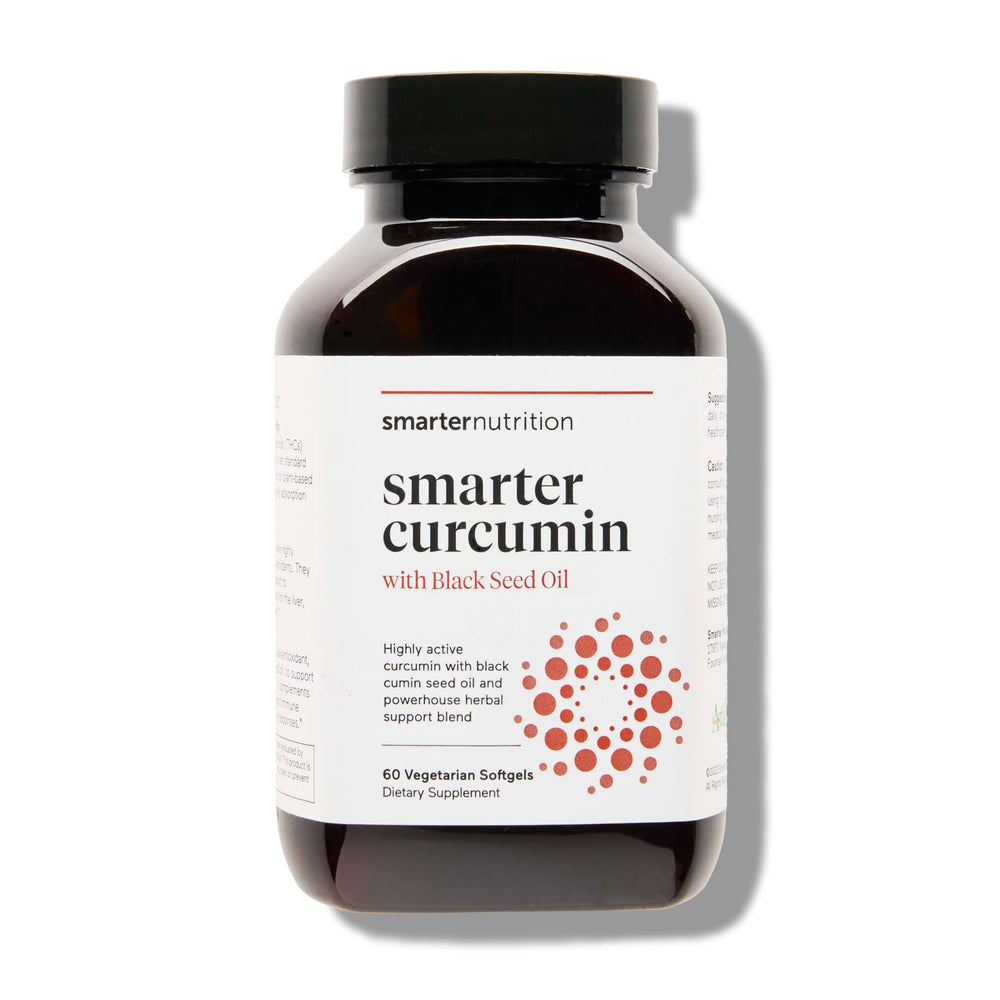 SMARTERNUTRITION Curcumin Softgels bottle front showing label and cap