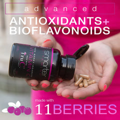 SmarterVitamins 11-berry truc-blend ingredients shown for natural antioxidant support.