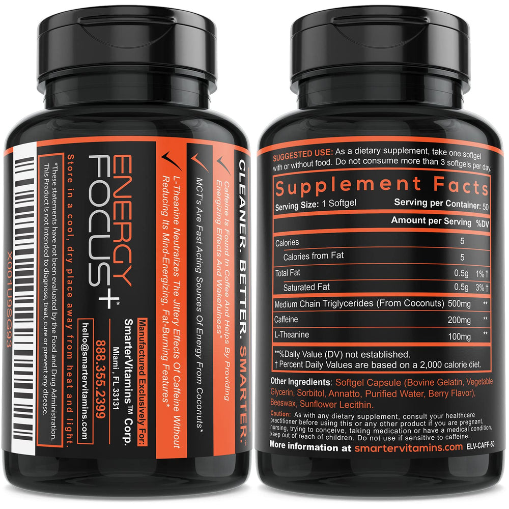 SmarterVitamins MCT oil softgels support fast absorption and smooth energy.