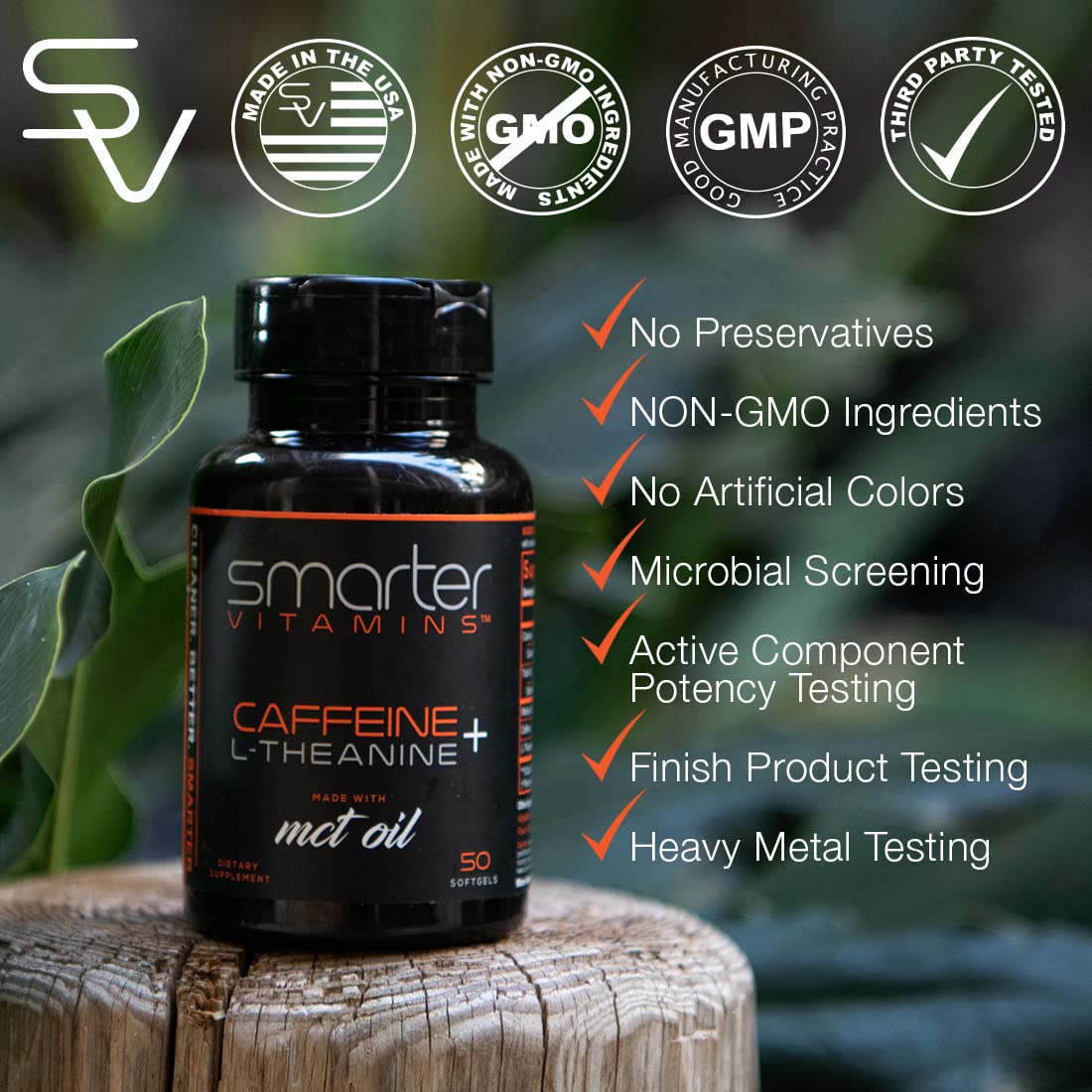 SmarterVitamins packaging with three bottles in a 150-count supply.