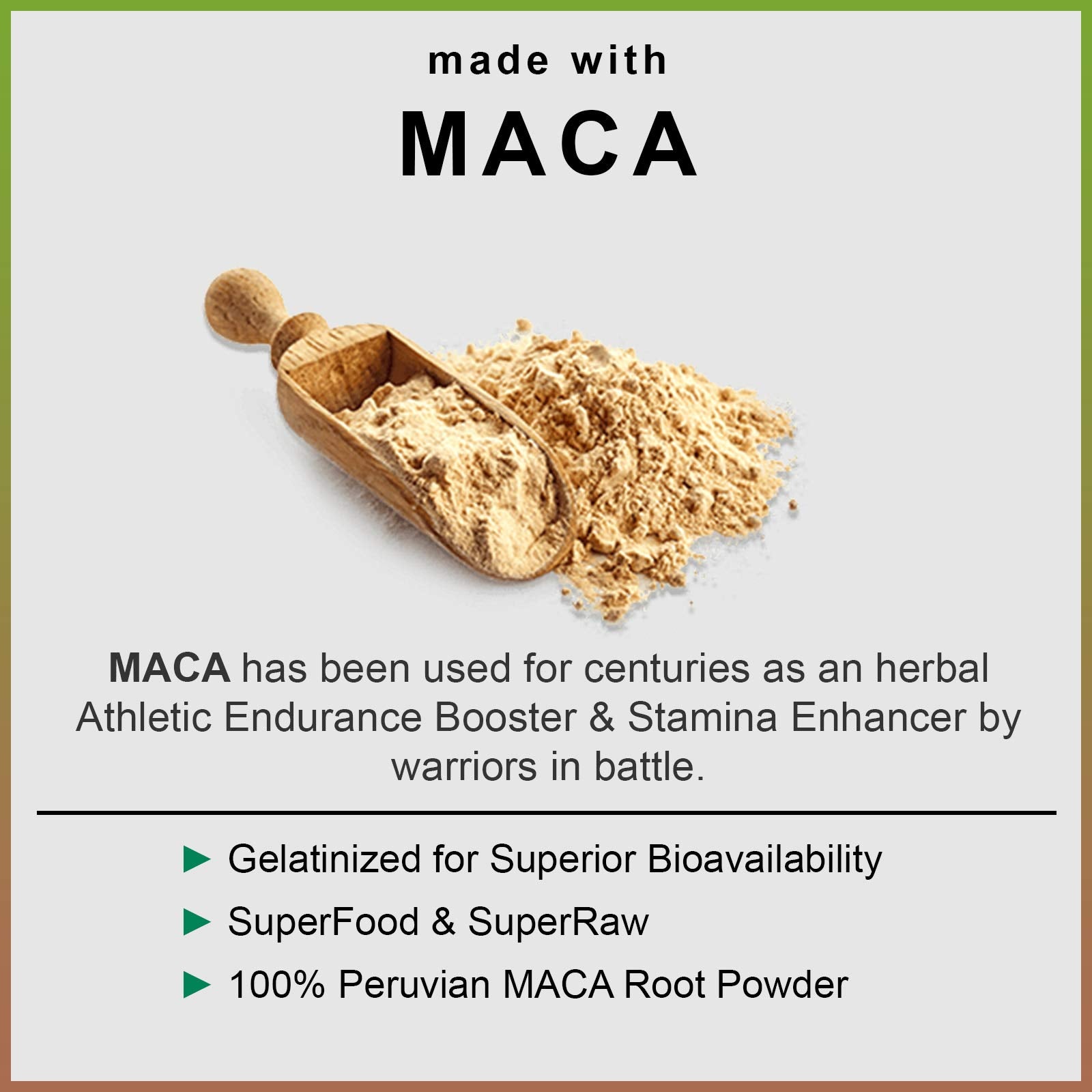 Smarter Energy Pills ingredients panel highlights maca and caffeine for clean, smooth energy.