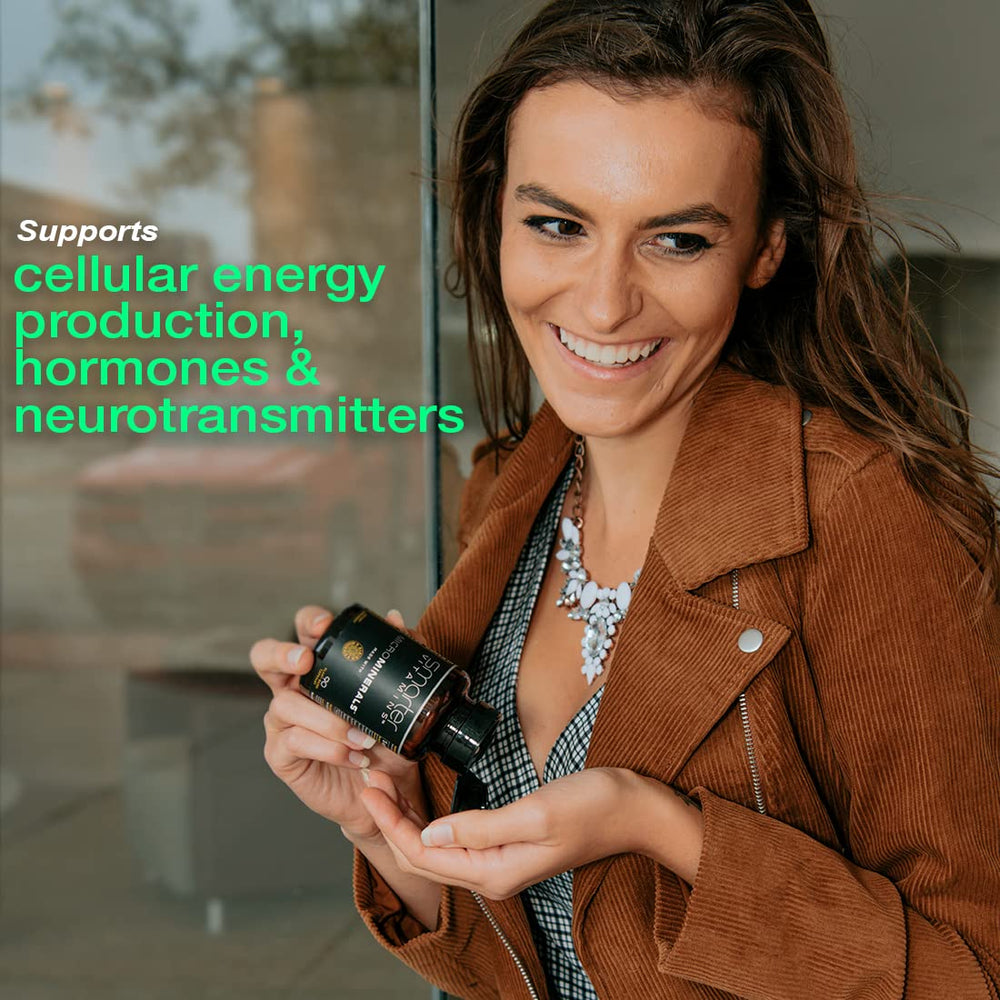 SmarterVitamins trace minerals graphic showing balanced complex