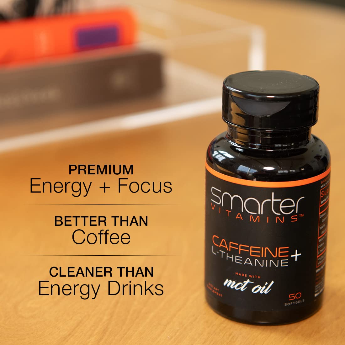 SmarterVitamins use: work, study, and workouts with clean energy.