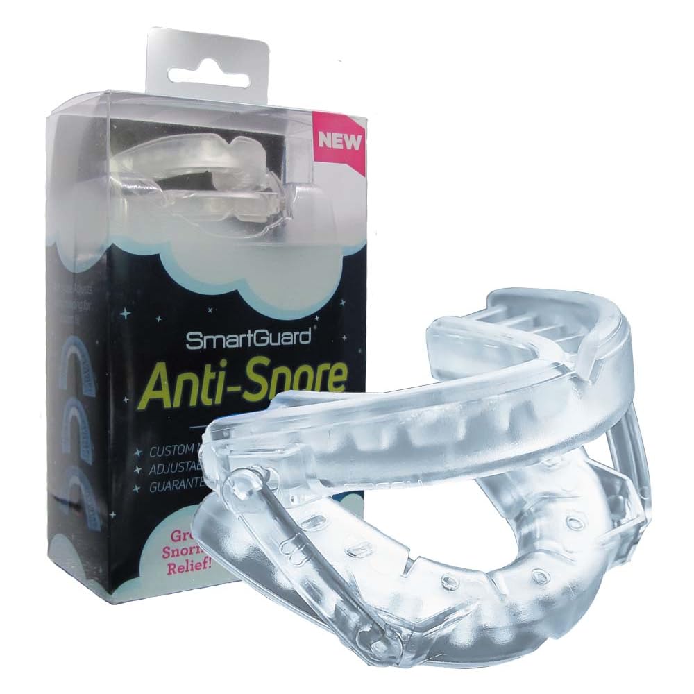 SmartGuard anti-snore mouthpiece front view showing comfortable, adjustable design for a personalized fit