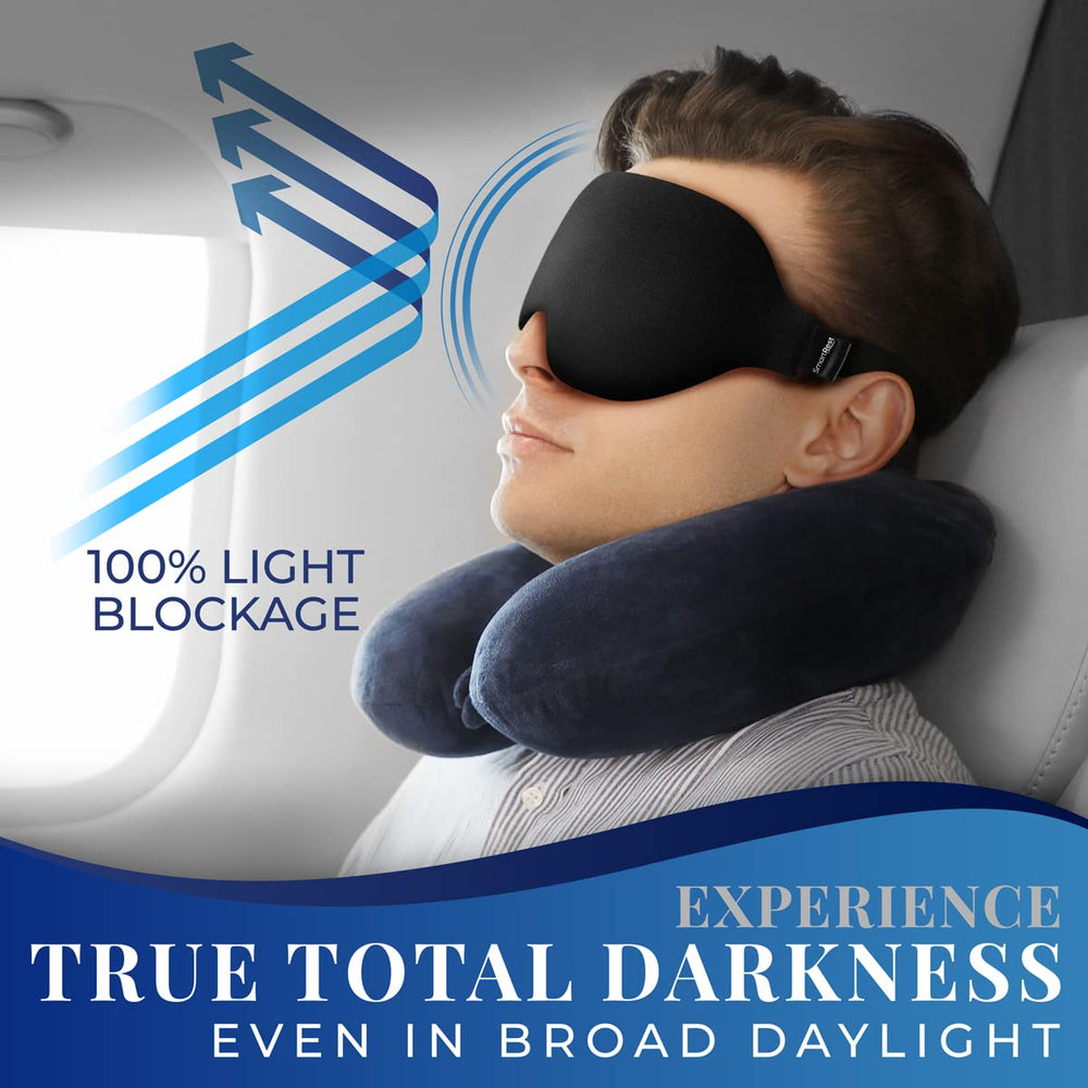 SmartRest 3D contour memory foam cushions the face for gentle support.