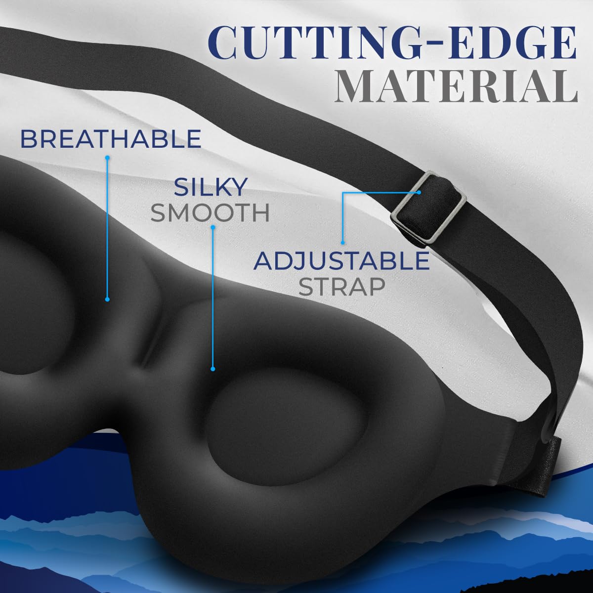 SmartRest breathable fabric with adjustable strap for comfortable wear.