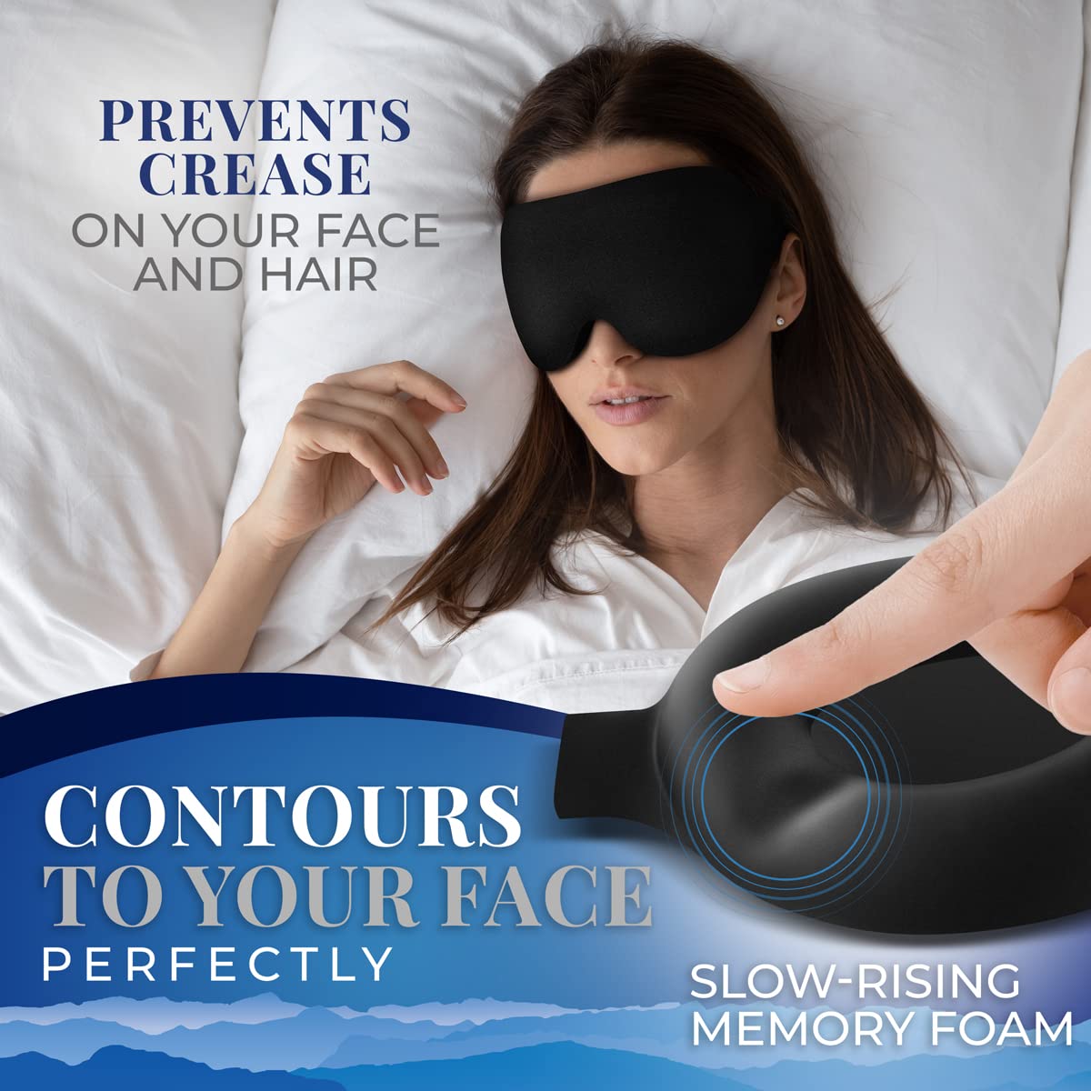 SmartRest Sleep Mask enables true blackout for daytime naps during travel.