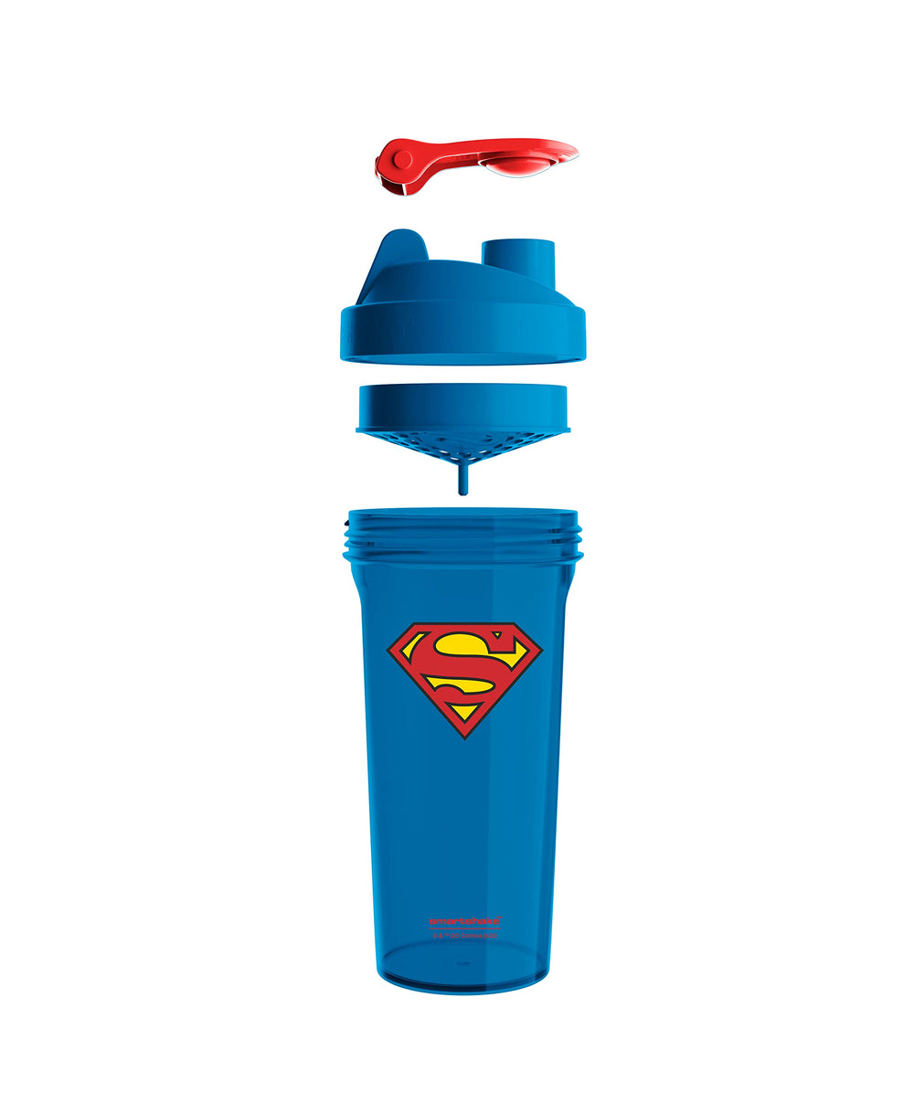 SmartShake Lite Superman bottle leak-proof design prevents spills during workouts