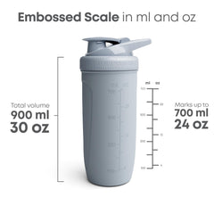 Inside measurement scale on Smartshake Reforce for accurate portioning