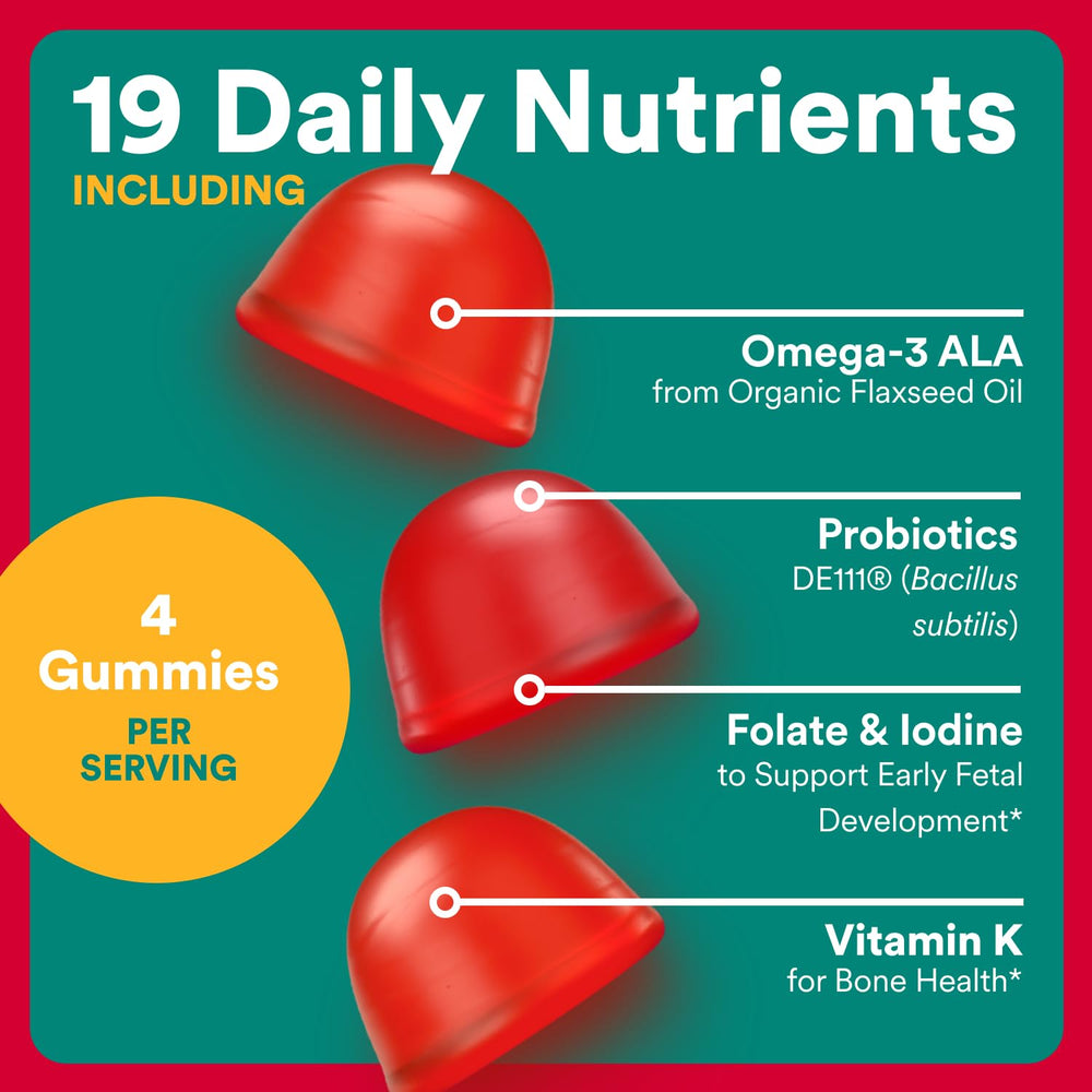 Blueberry-flavored prenatal gummies from SmartyPants.