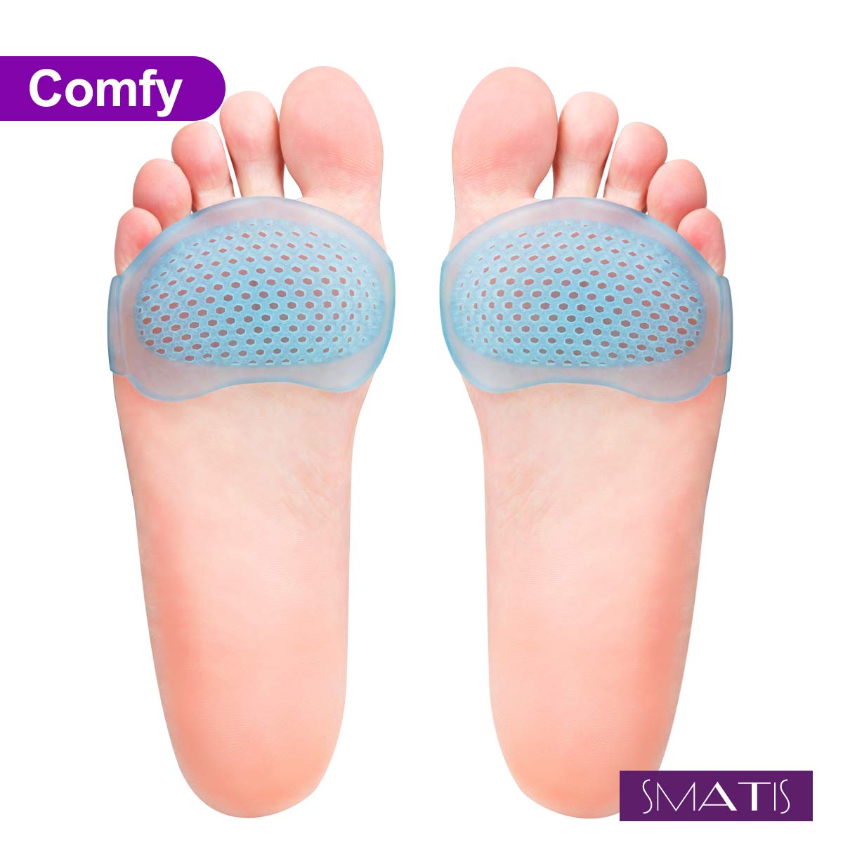 Two pairs of SMATIS ball of foot cushions ready for daily wear