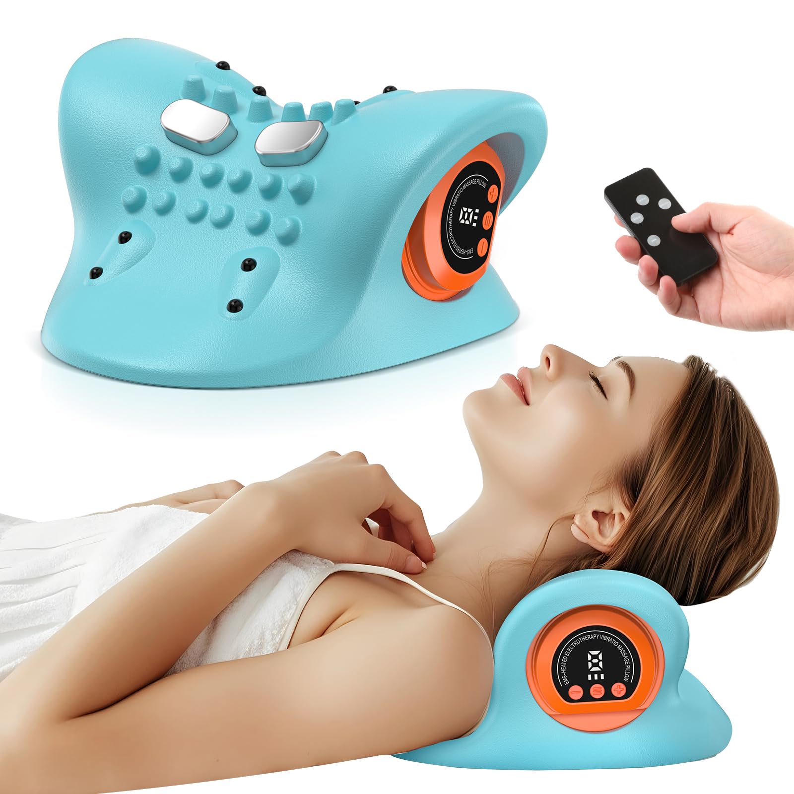 Smedz Neck Massager with heat mode for soothing warmth at home