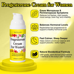 Progesterone cream application on skin showing easy absorption.