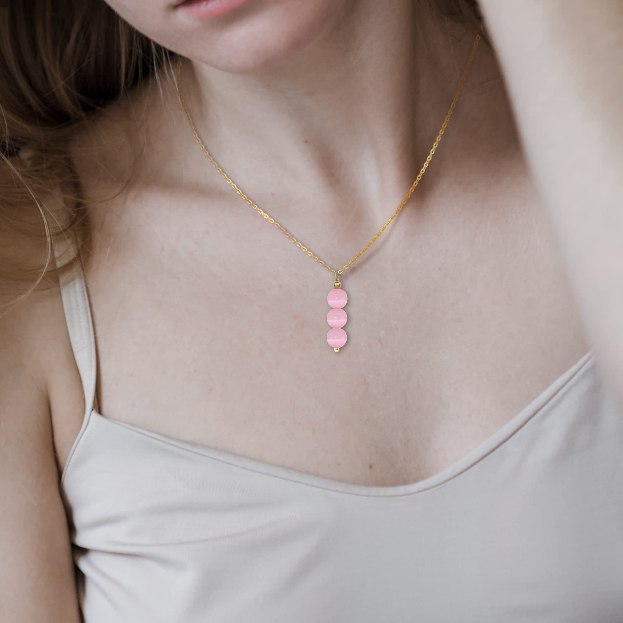 SmileBelle rose quartz jewelry idea for daughters, wives, or friends.