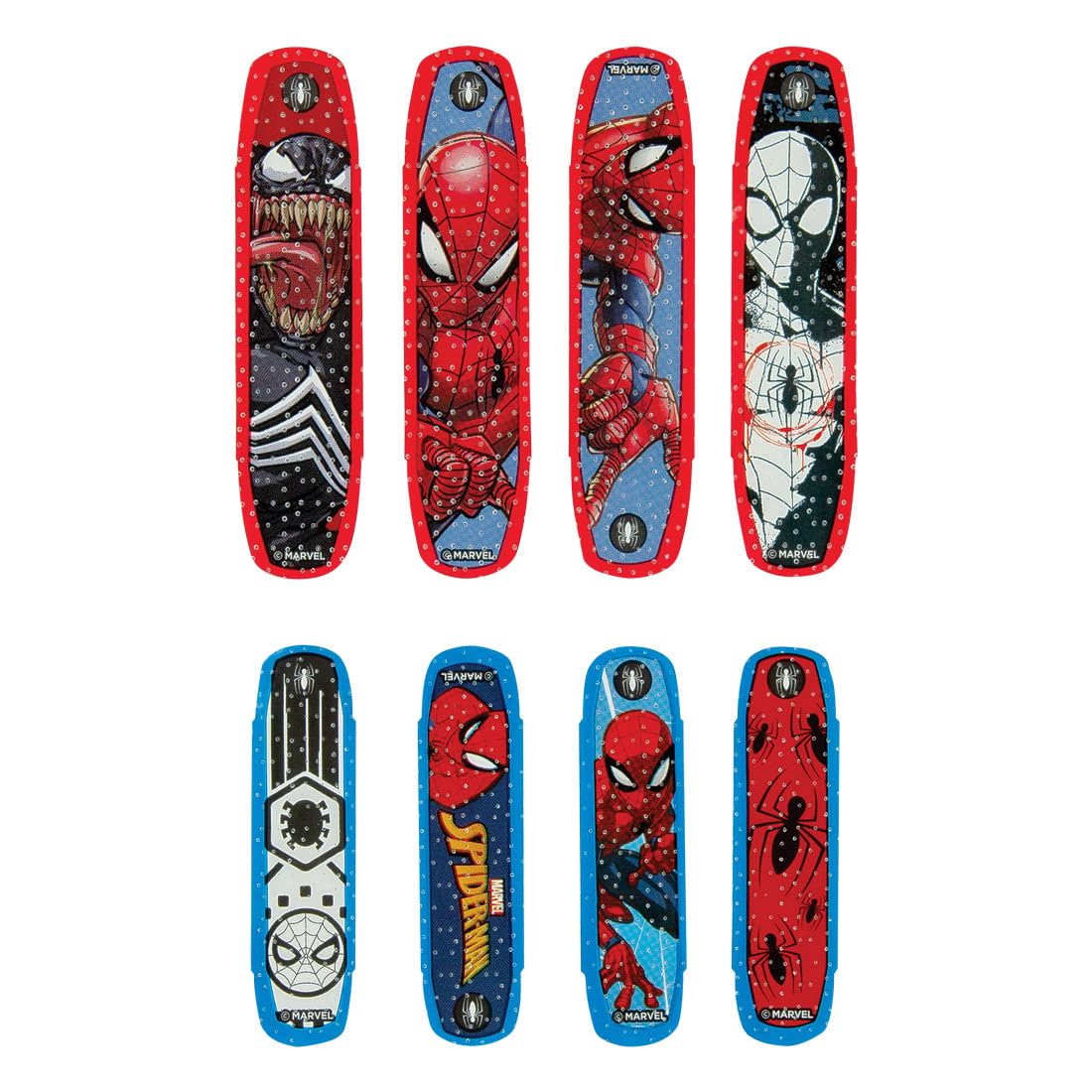 SmileMakers curitas Spider-Man, paquete de 20, dos tamaños útiles para cortes.