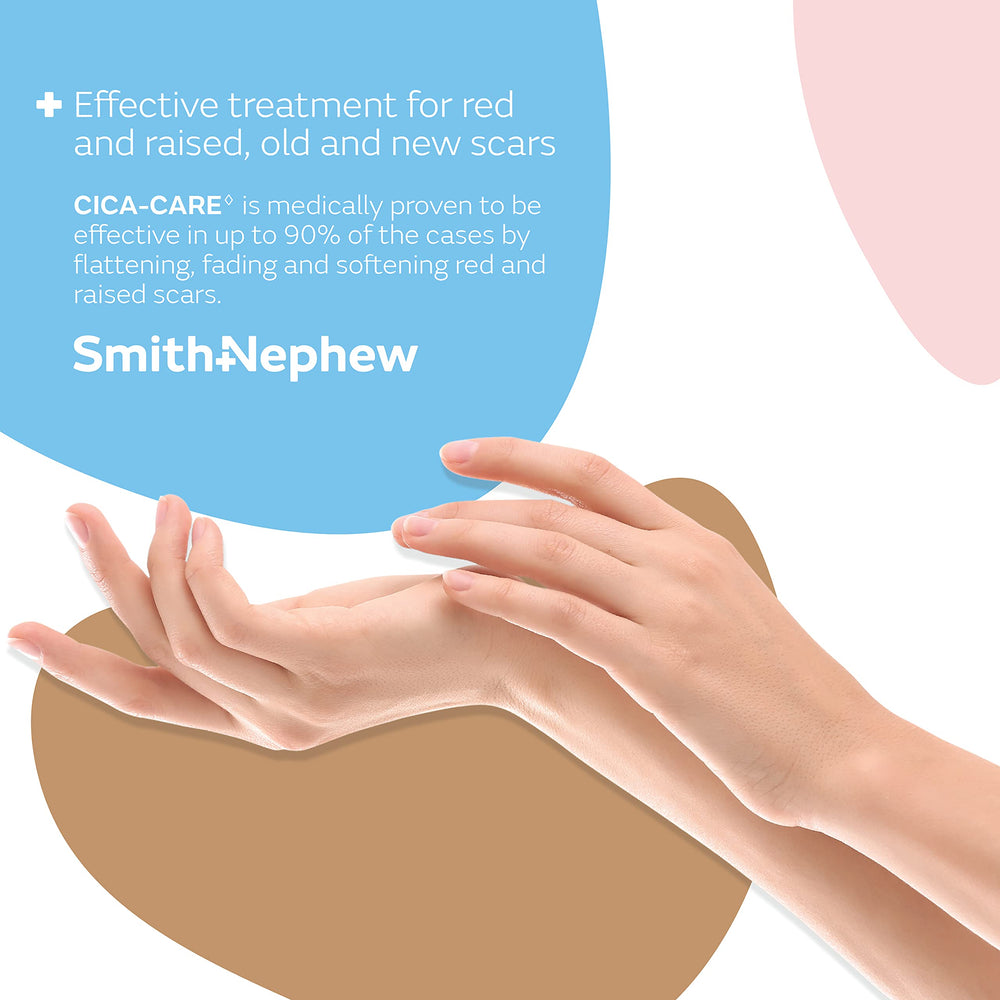 Sheet being cut to fit a large scar for full coverage.