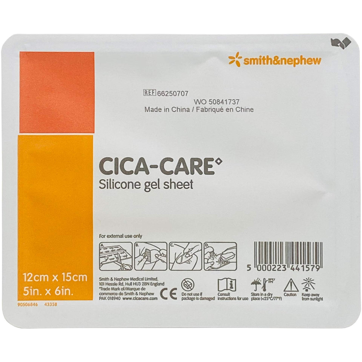 Smith & Nephew Cica-Care silicone gel sheet for flexible scar protection
