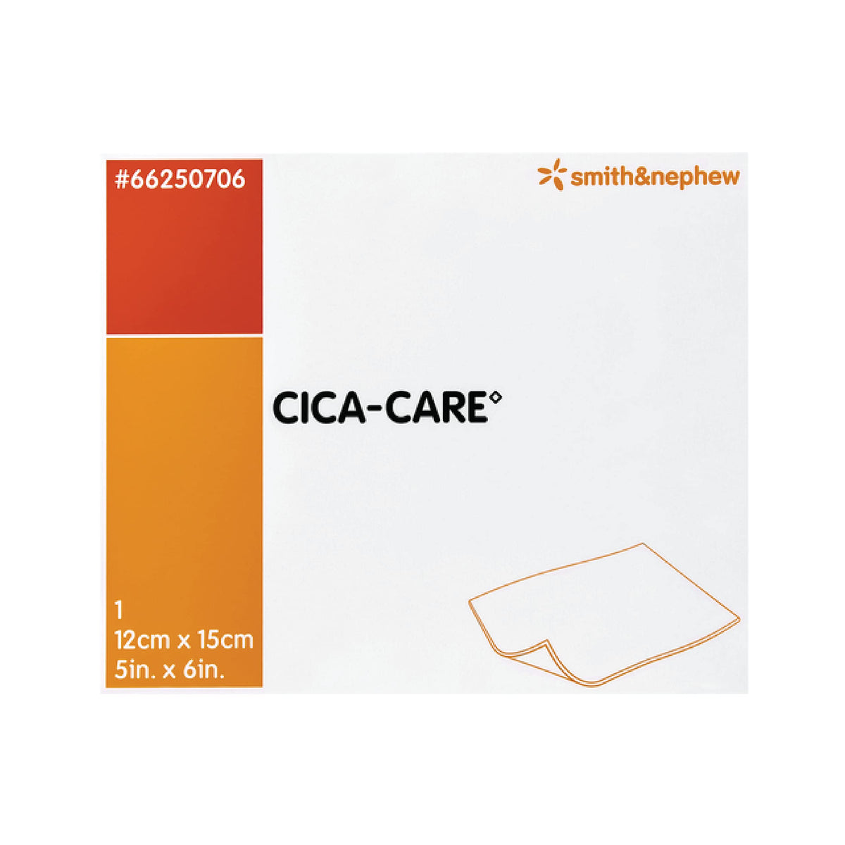 Smith and Nephew CICA-Care silicone gel sheet on a scar, aiding appearance management.