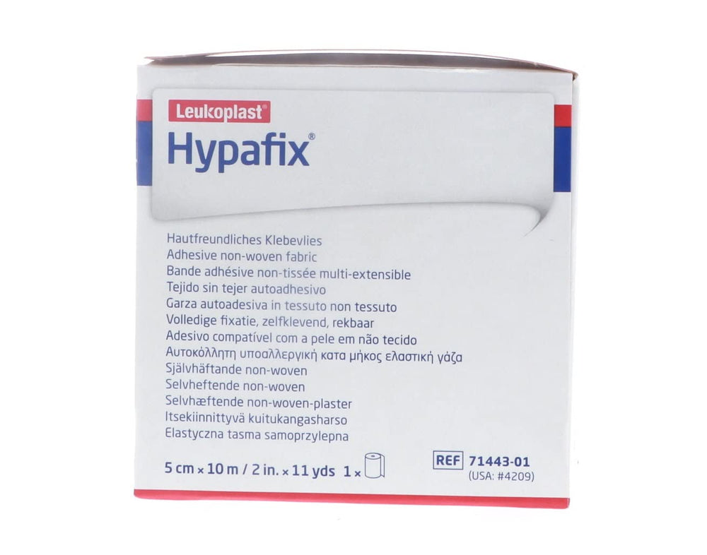 Apósito secundario seguro con Hypafix para fijar vendajes de forma fiable.