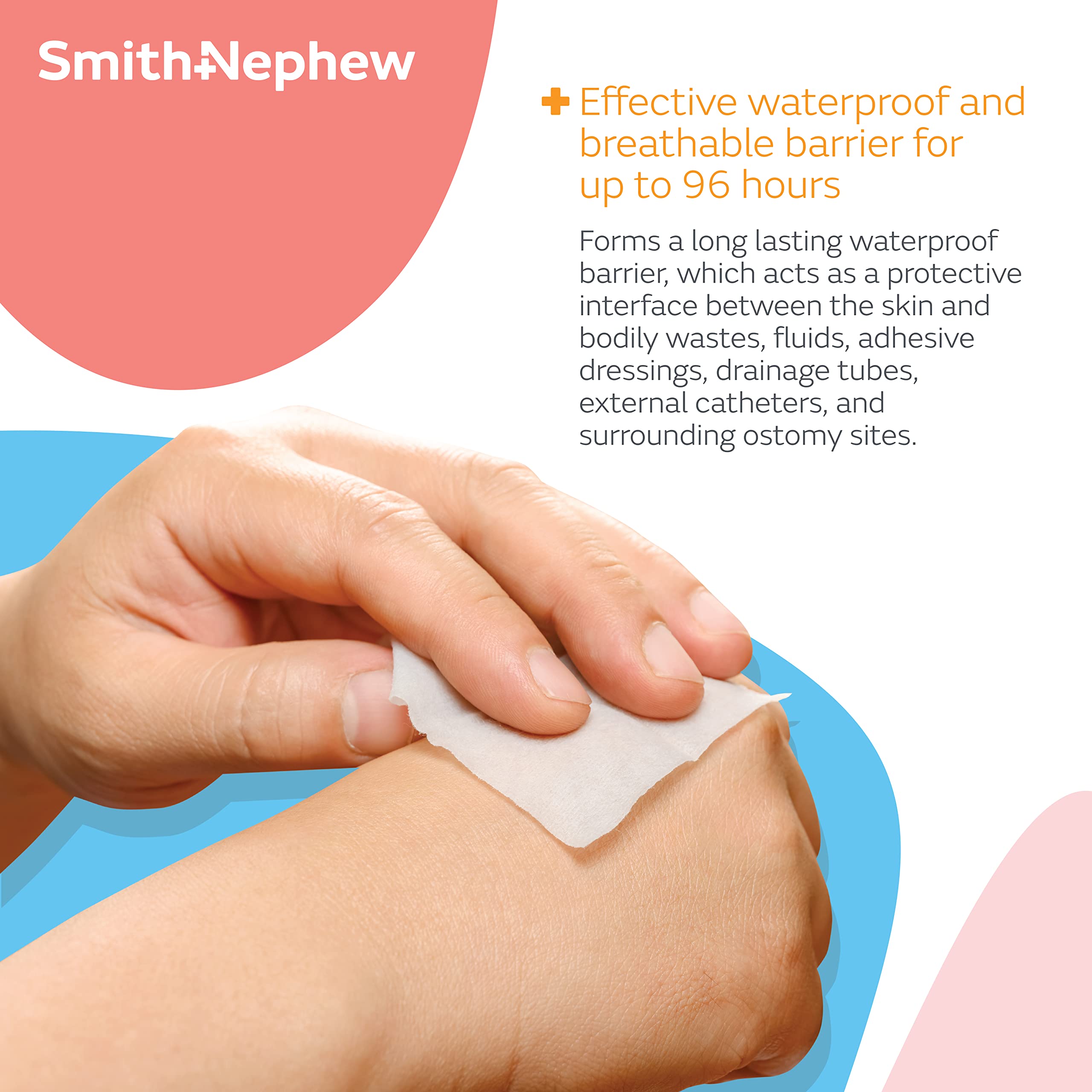 Alcohol-free formula minimizes stinging while maintaining a breathable barrier.