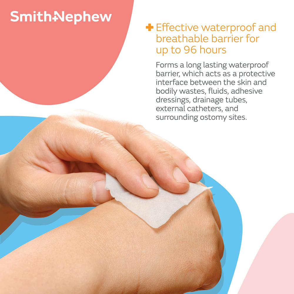Alcohol-free formula minimizes stinging while maintaining a breathable barrier.