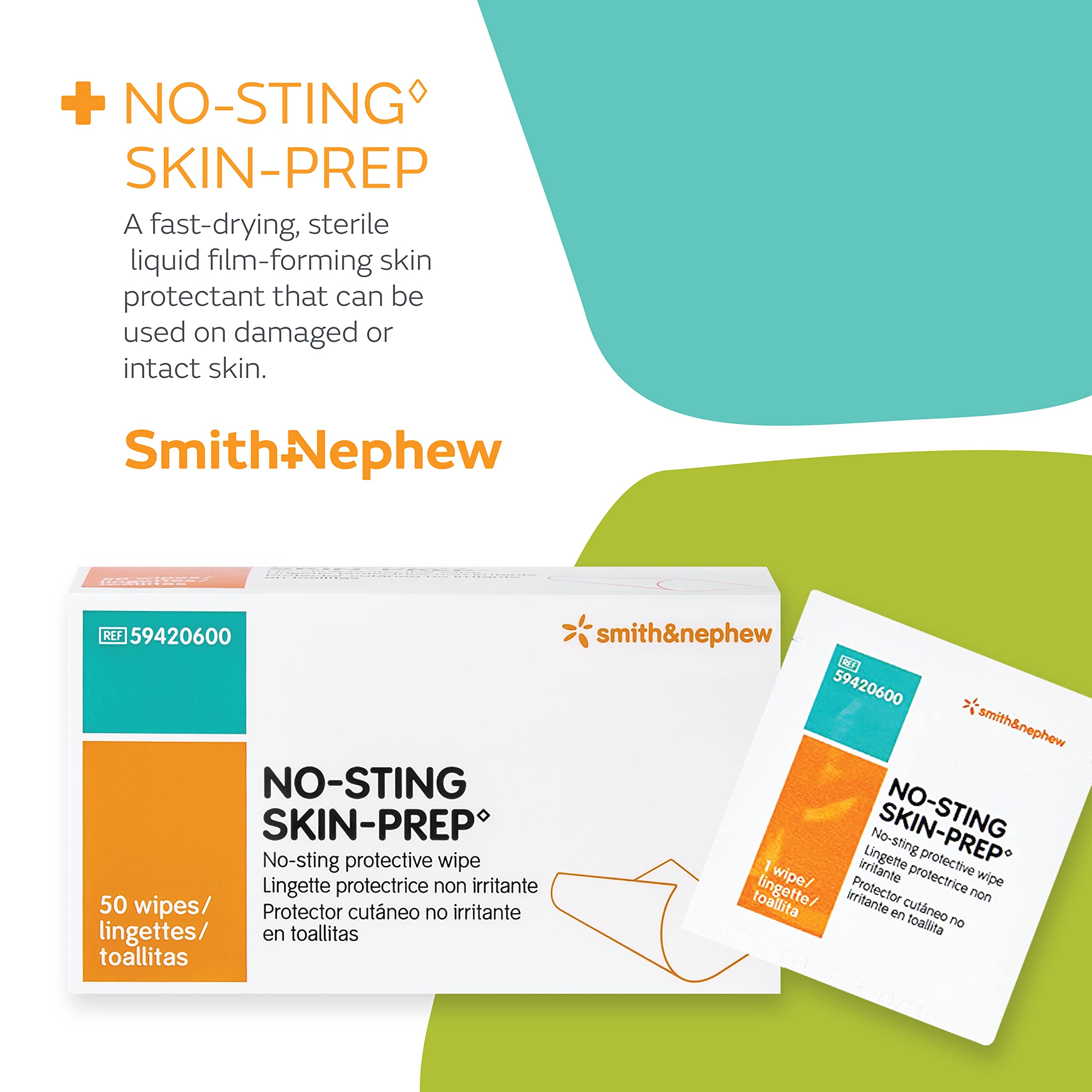 NO-STING Skin-PREP dries quickly to create a durable barrier before dressing changes.