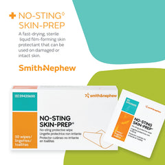 NO-STING Skin-PREP dries quickly to create a durable barrier before dressing changes.