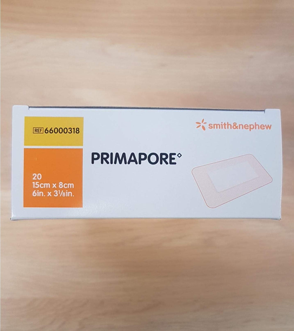Primapore packaging detail highlighting sterile, United States origin.