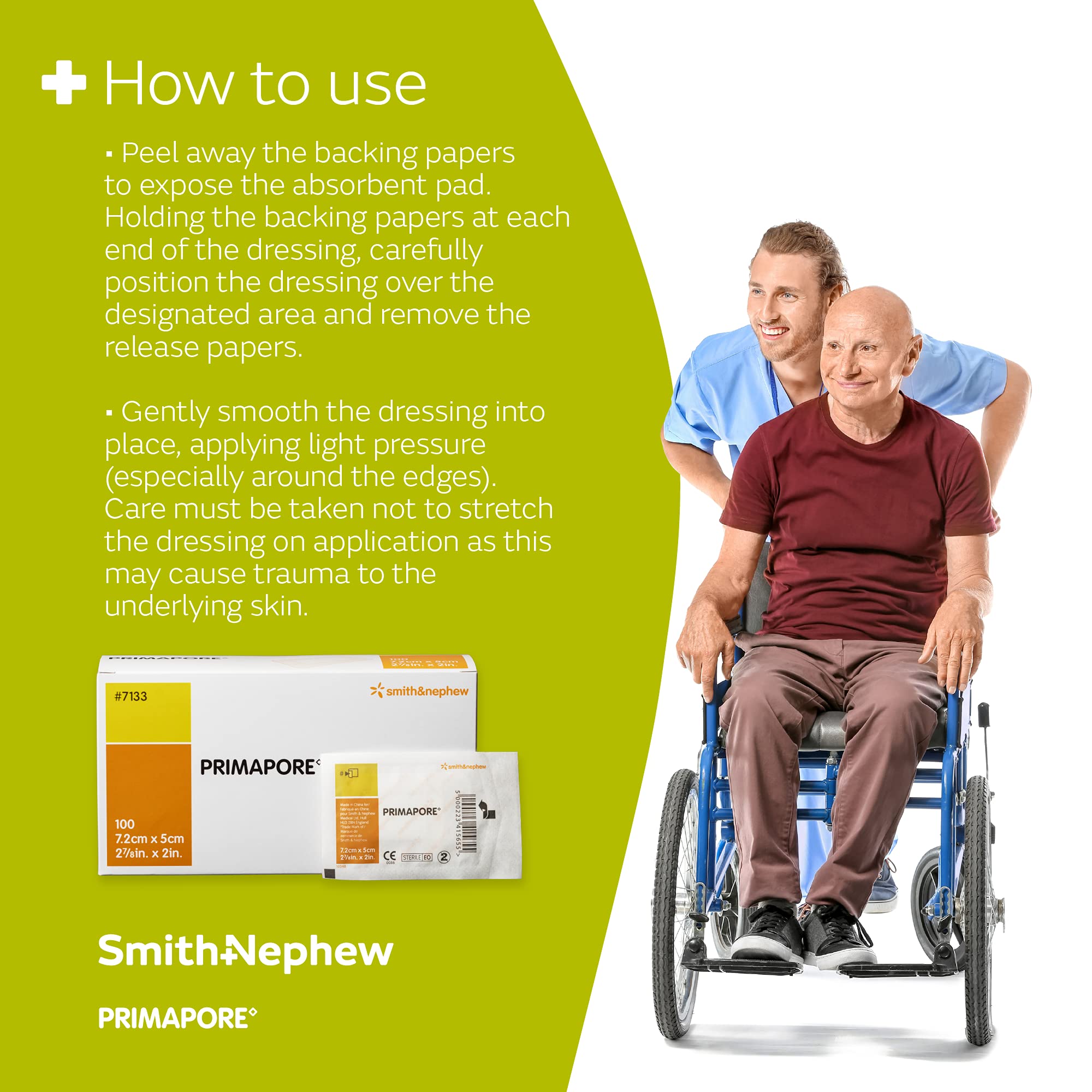 Primapore in-use on skin demonstrates comfortable protection during movement.