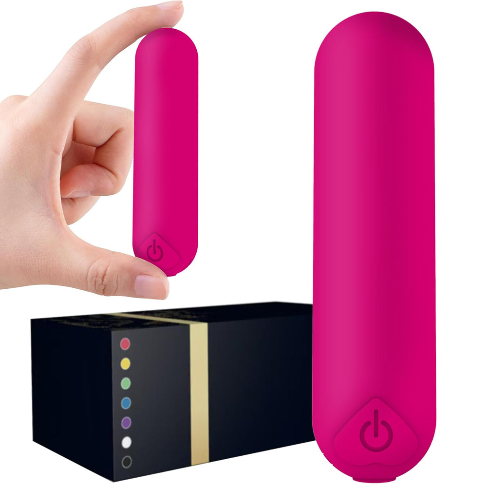 Smmgqeee mini back massager front view in rose red for compact relief.