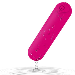 Smmgqeee mini massager rose red close-up shows soft silicone surface and easy cleaning.
