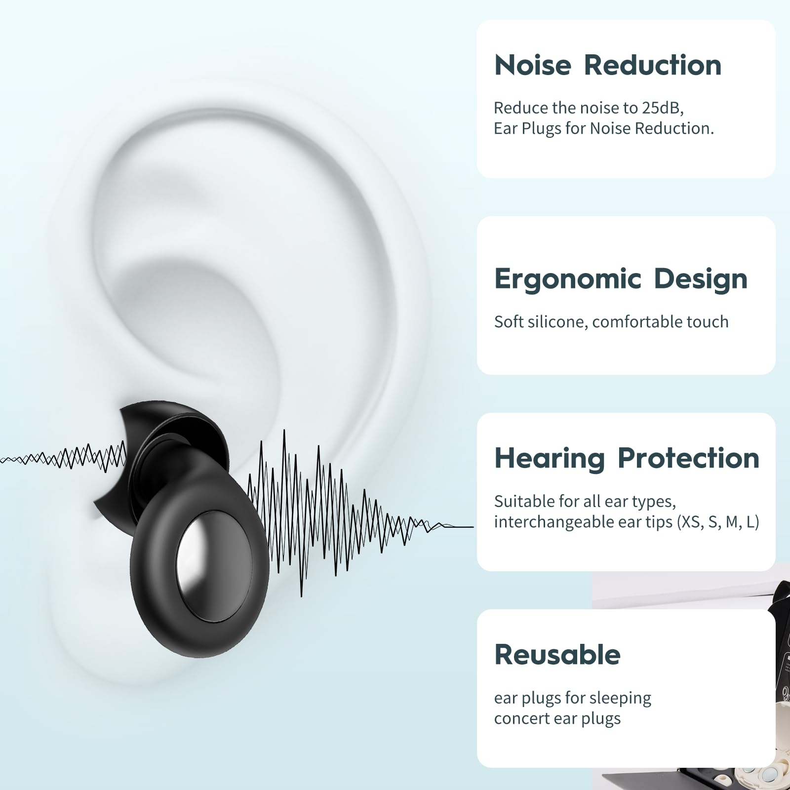 SMNOQO ear plugs for concerts preserve sound clarity while reducing volume