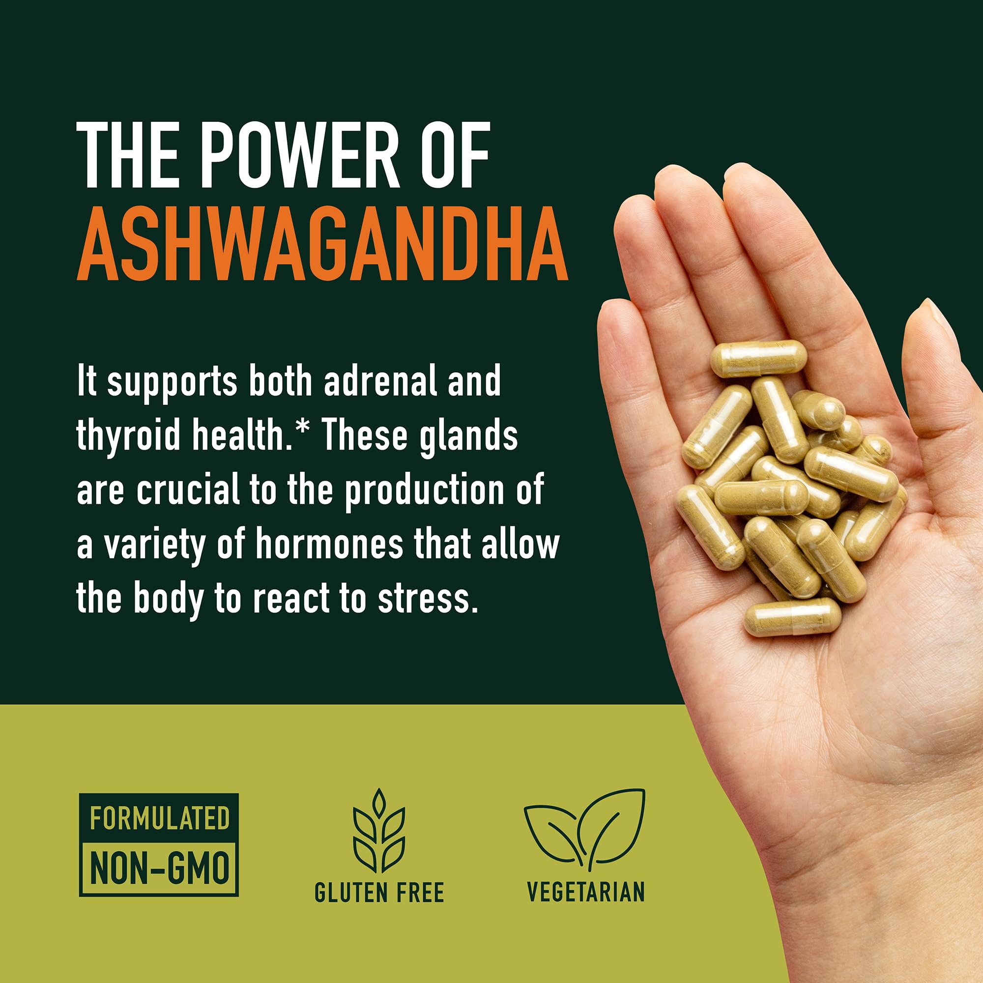 SMNutrition Ashwagandha packaging signaling a two-month supply.