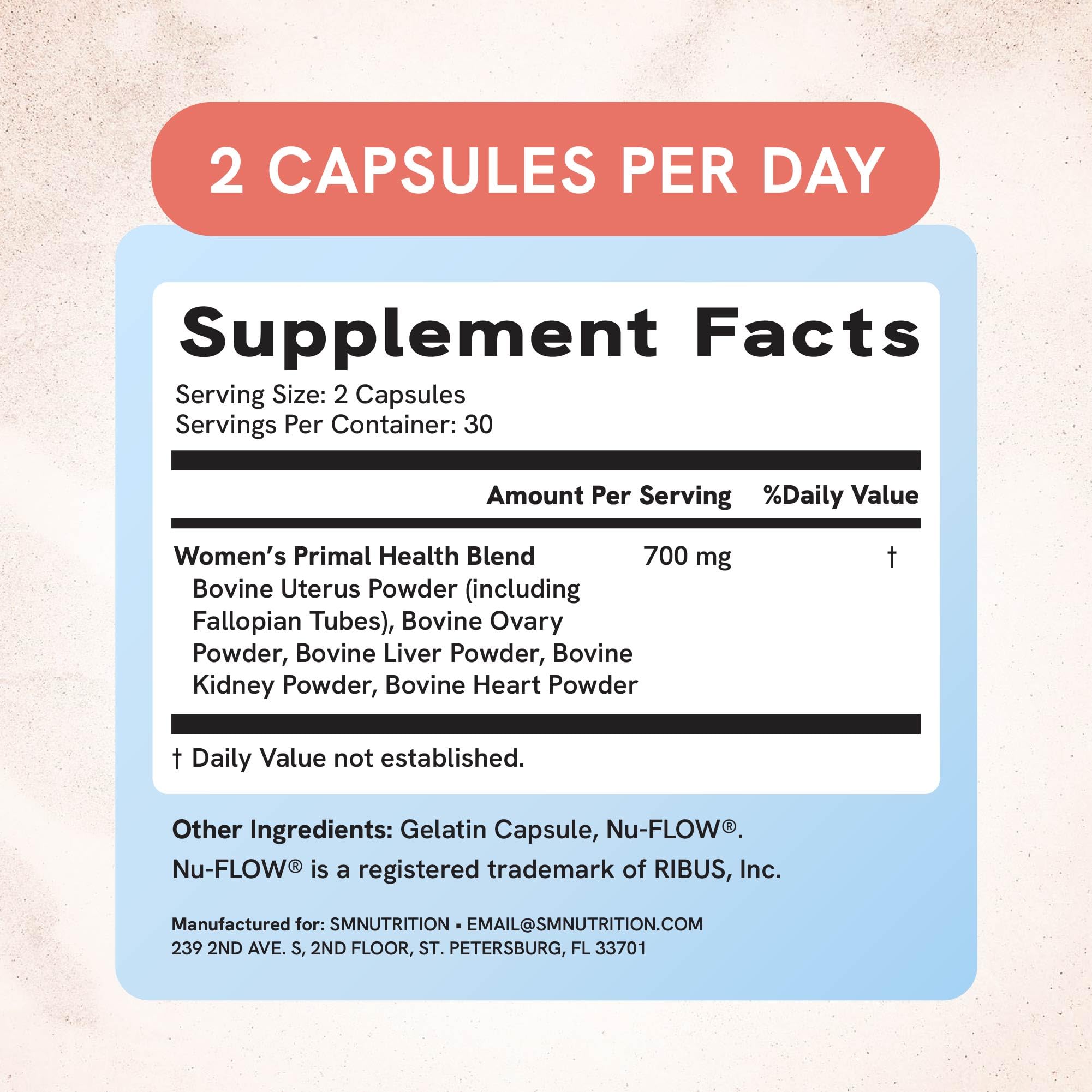 SMNutrition Beef Organ Heart visual suggests protein-rich nourishment for everyday energy.